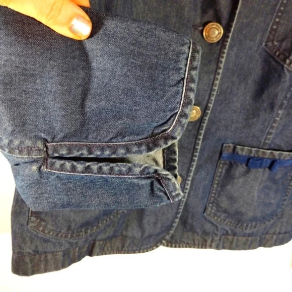 Liz Claiborne Denim Jean Jacket 100% Cotton Blue XL - Picture 5 of 15